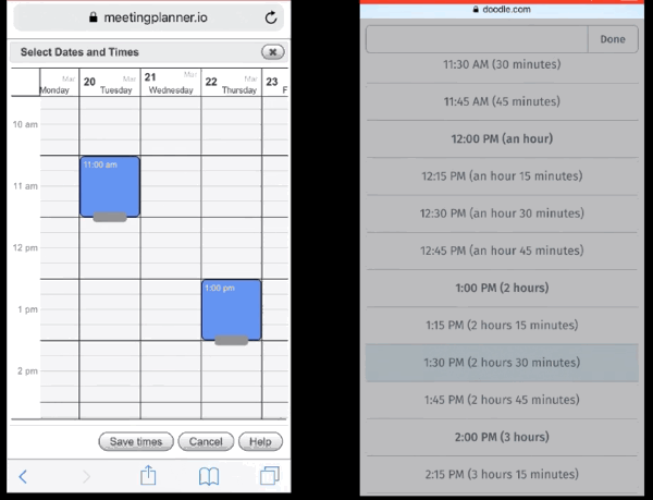 Better than Doodle at Scheduling Meeting Times - Meeting Planner